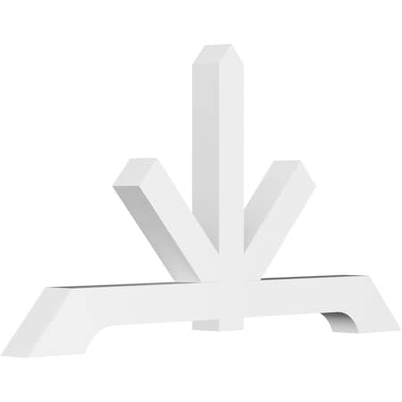 Ekena Millwork Vanguard Architectural Grade PVC Gable Bracket, 60"W x 32 1/2"H x 4"D x 4"F, 13/12 Pitch GBP060X33X0404VAN00